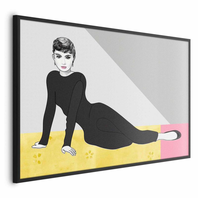 Plakat Artgeist Piękna Audrey 30x21 cm z ramą czarną 1 szt