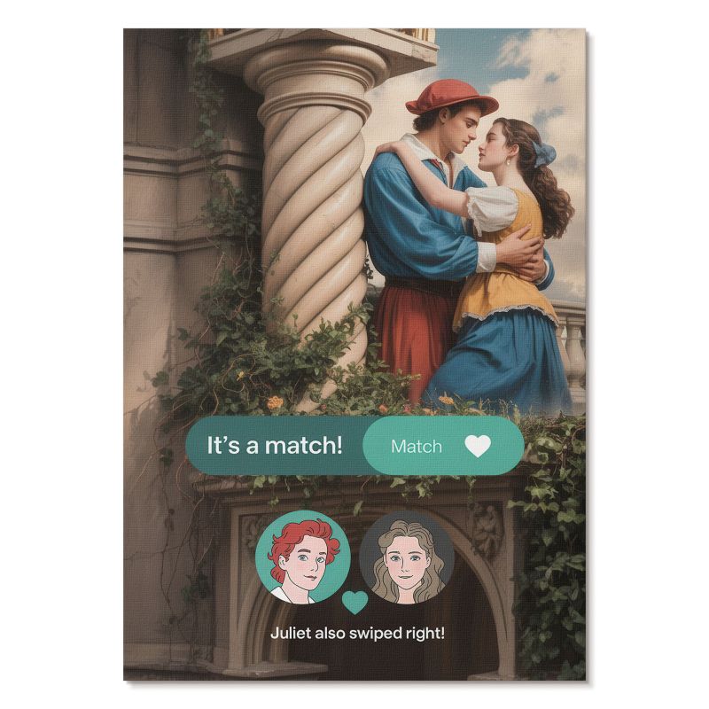 Plakat na Ścianę Tulup 21x29,7 cm (A4) Romans z epoki Do sypialni, salonu, 1 szt.