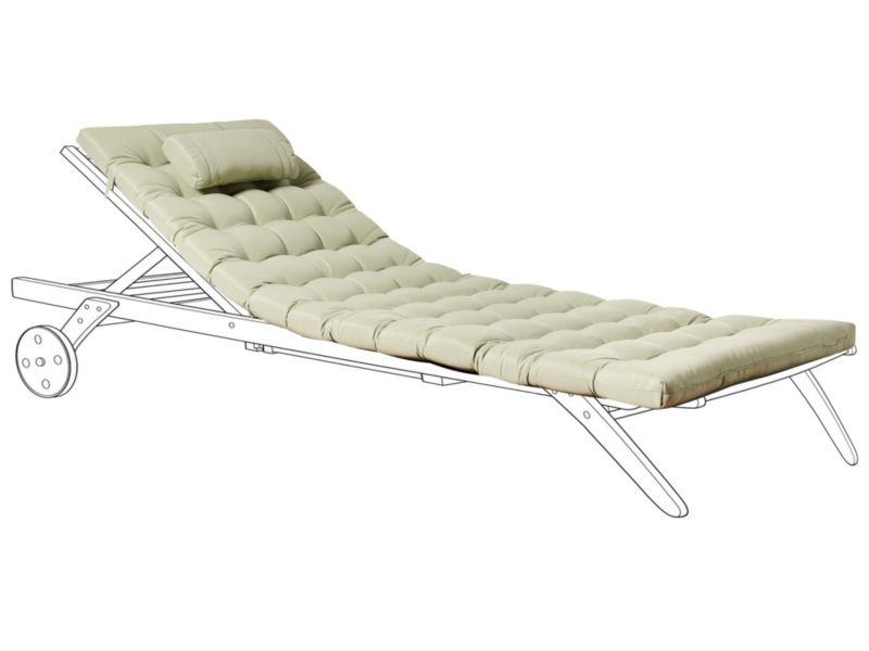 Poduszka na leżak ogrodowy Cesana premium 192 x 56 cm Jasnozielony 1 szt.