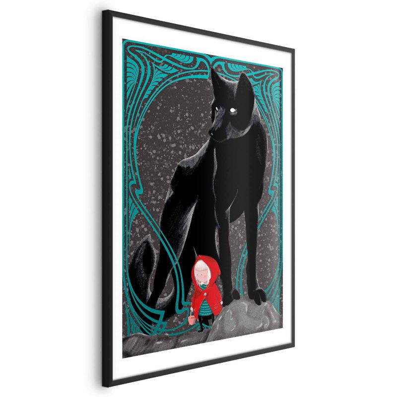Plakat Artgeist Czerwony kapturek 60x90 cm z ramą czarną 1 szt