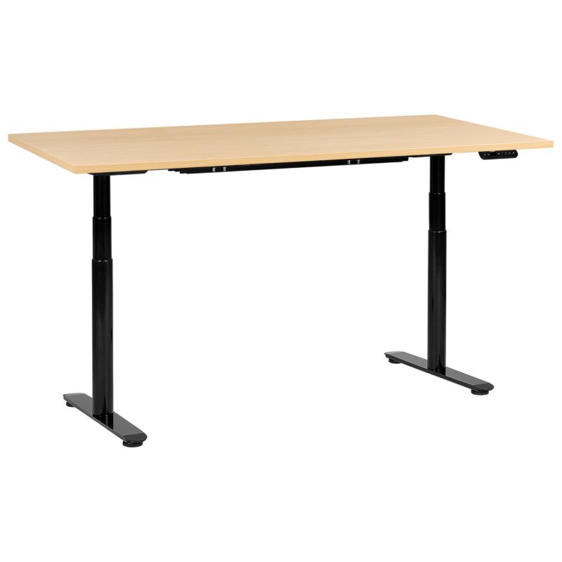 Biurko regulowane elektrycznie Destinas Czarny/ jasny brąz 180 cm 72 cm 1 szt.