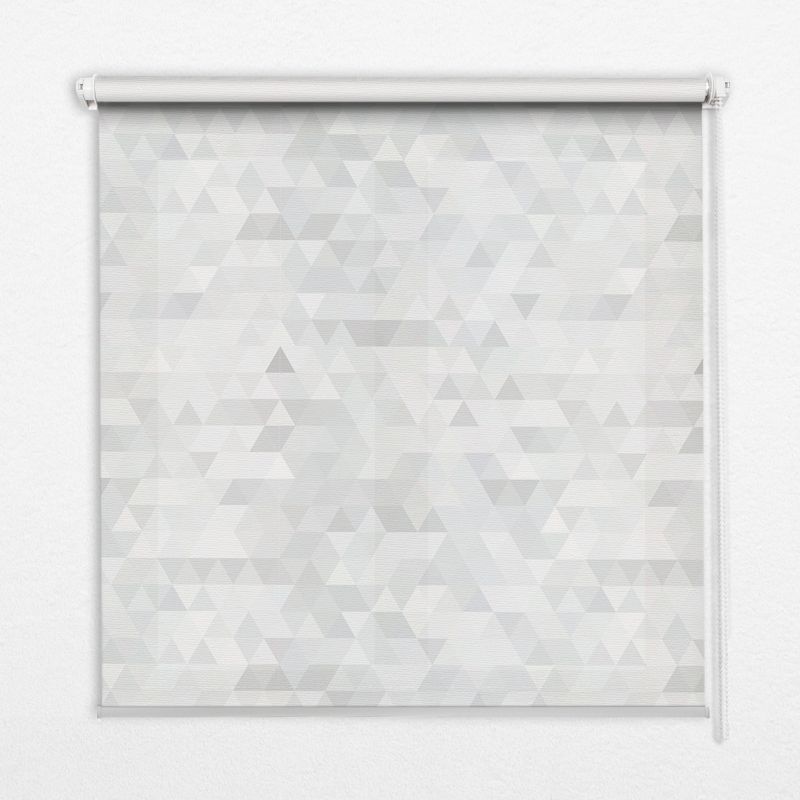 Roleta Do Okien Tulup 120x140 cm Szary Wzór Z Trójkątów Montaż do ściany/sufitu 1 szt.