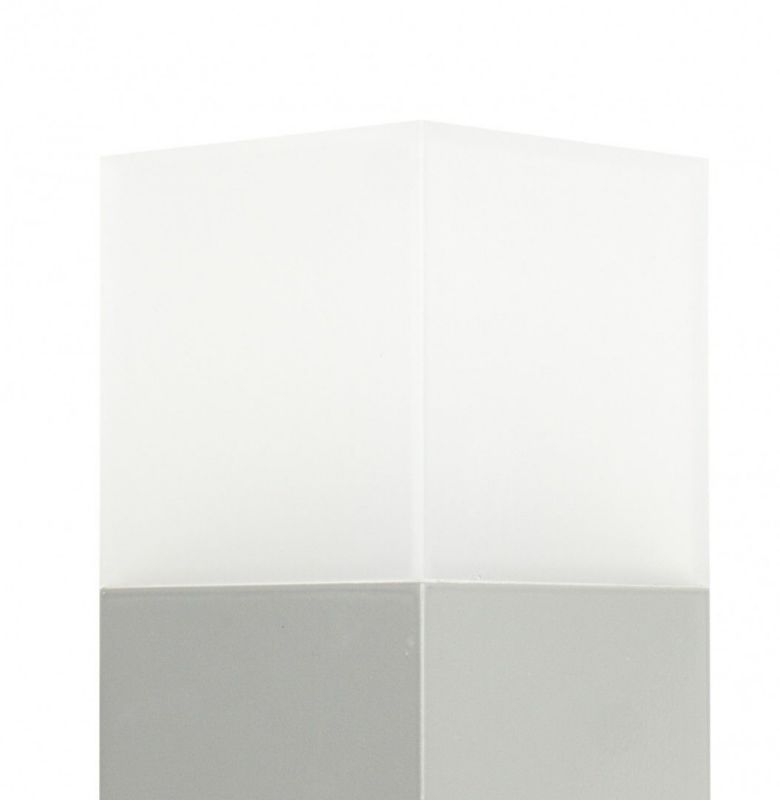 Lampa ogrodowa stojąca SU-MA Cube srebrna 1 x E27 x IP44 wym: 83 x 8 x 8 cm - 1 szt.