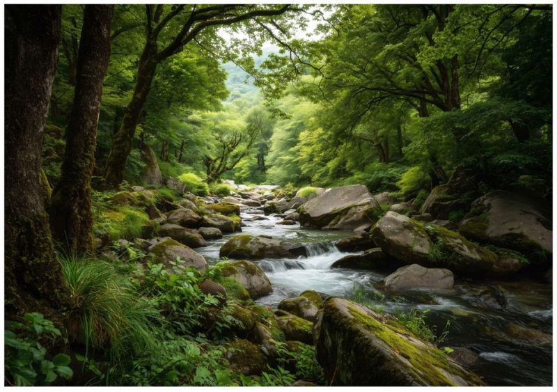 Fototapeta WALLARENA Do Sypialni Salonu Na Flizelinie Las Krajobraz Natura Zielony 350x250 cm 16164VX7 1 szt.