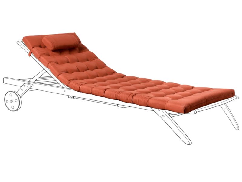 Poduszka na leżak ogrodowy Cesana premium 192 x 56 cm Czerwony 1 szt.