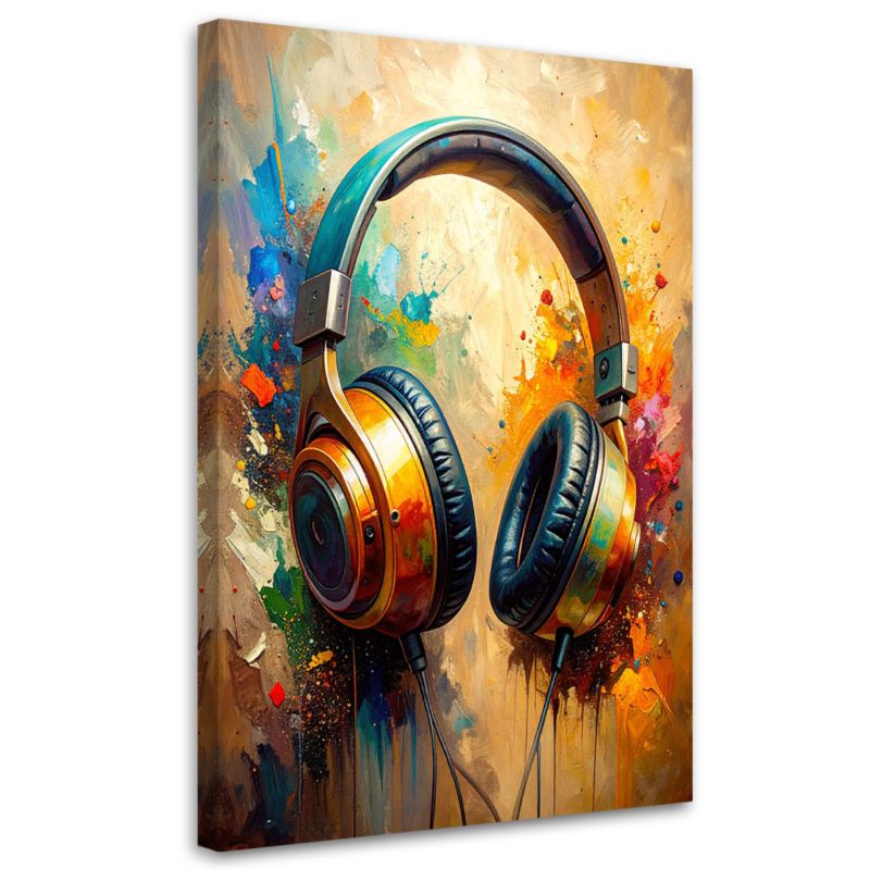 Obraz młodzieżowy Feeby DJ Słuchawki Muzyka Abstrakcja 60x90cm 1szt