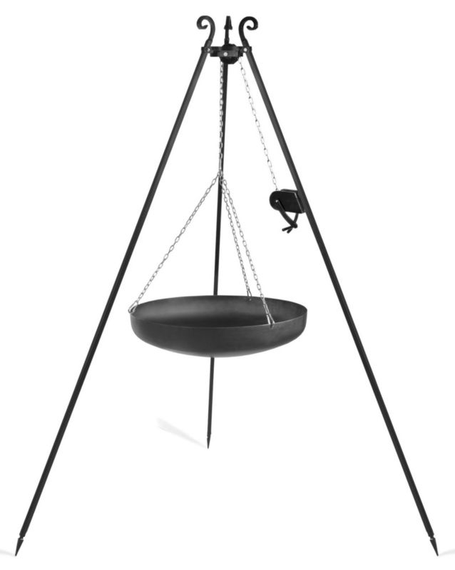 Grill TYLETEGOTU na trójnogu TRIVO 60 cm czarny 1 szt