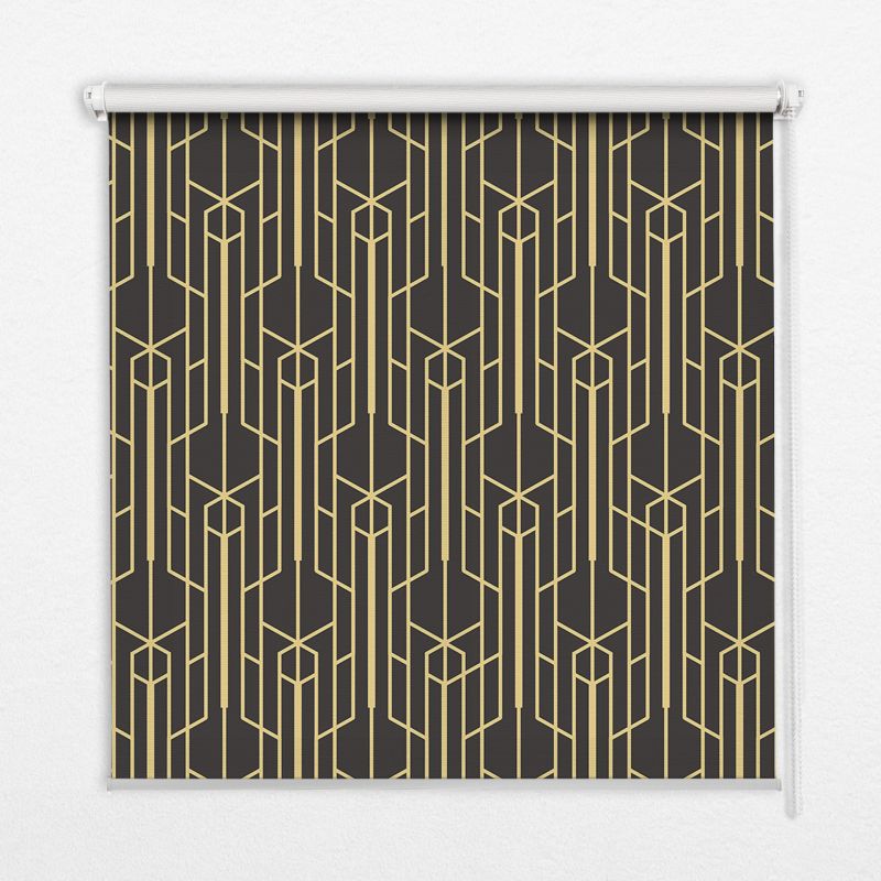 Roleta Wewnętrzna Tulup 120x140 cm Żółty Wzór Montaż do ściany/sufitu 1 szt.