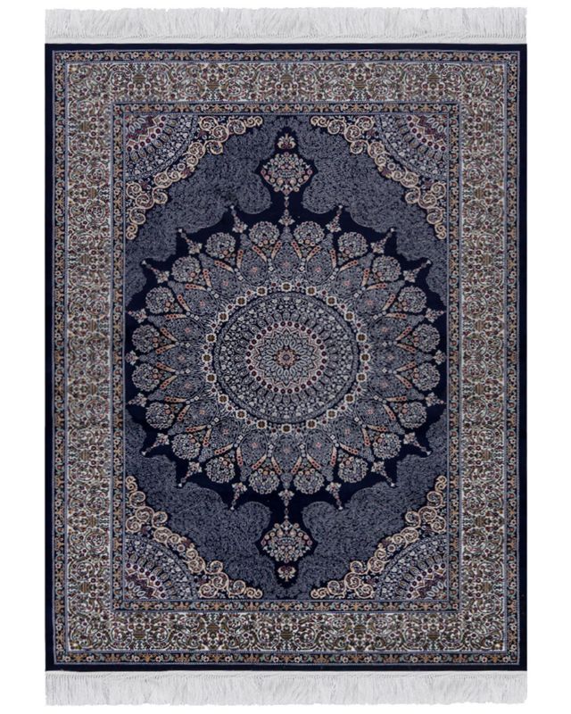 Dywan tradycyjny 200x290cm Palazzo Reale Mazovia - granatowy, orientalny, na ogrzewanie podłogowe, 1szt.
