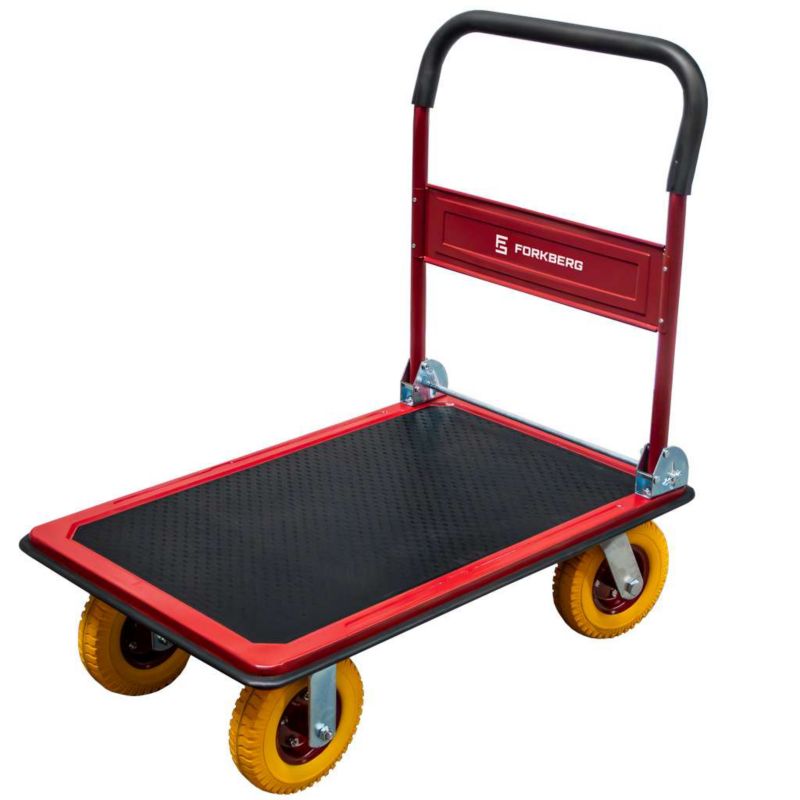 Wózek Forkberg transportowy platformowy magazynowy koła poliuretanowe 450kg 1szt.