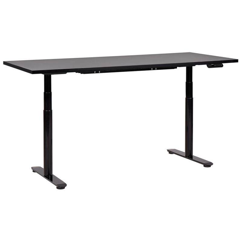 Biurko regulowane elektrycznie Destinas Czarny 180 cm 80 cm 1 szt.