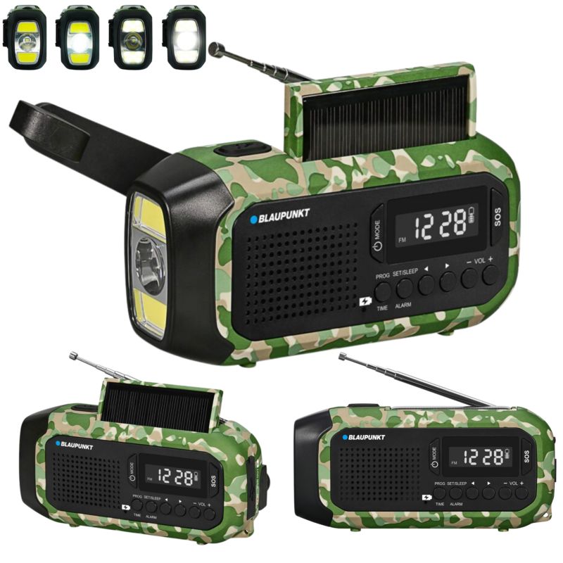 Radio alarmowe FM LED SOS SOLAR Dynamo Power Bank Blaupunkt ER20GC 1szt.