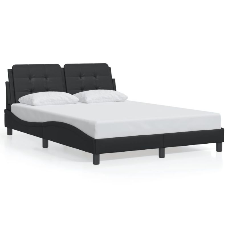 Łóżko tapicerowane WaszeMeble 140x190 cm czarna WM-3208177 1 szt.
