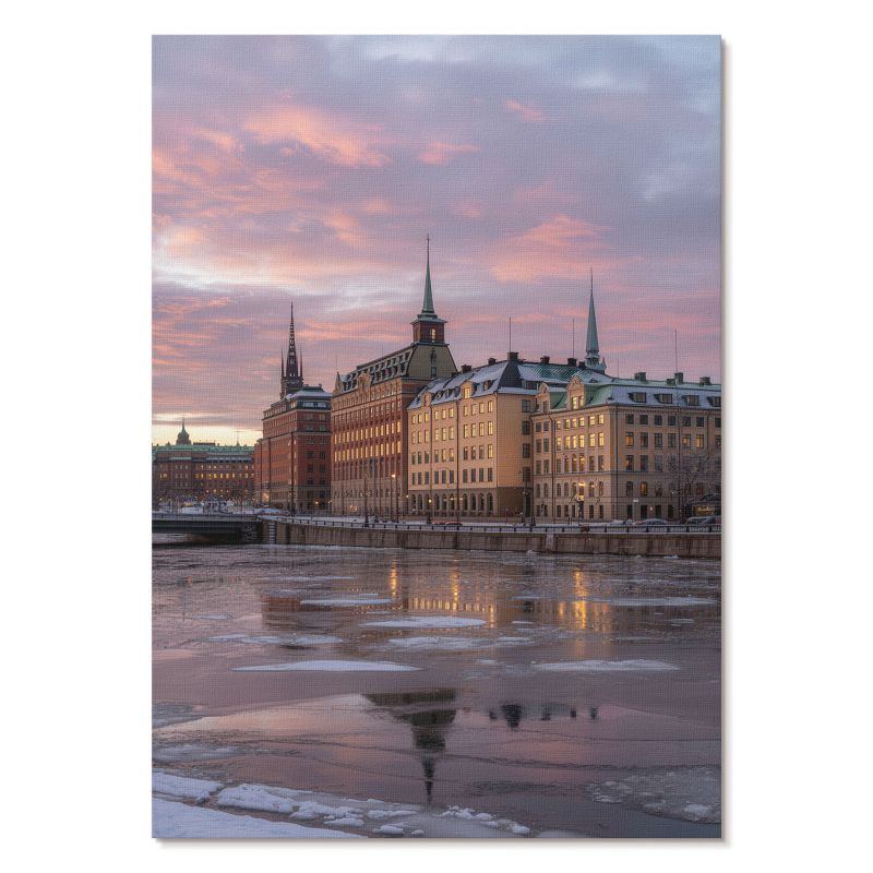 Obraz Plakat Canvas Tulup 29,7x42 cm (A3) Miasto wieczorem Do salonu, biura, 1 szt.