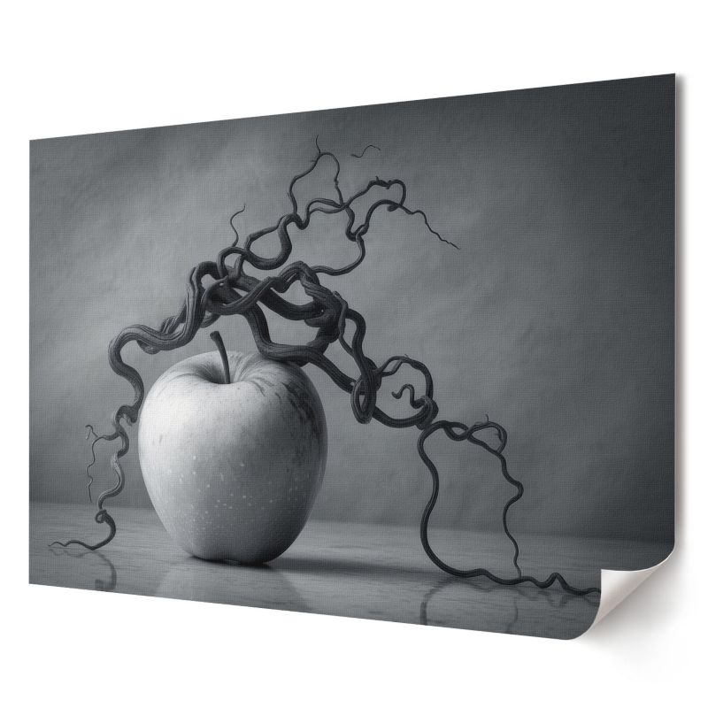 Plakat canvas Wallfluent Format A2 Jabłko z gałęziami Artysta Felix "Trace" Brand 1 szt.