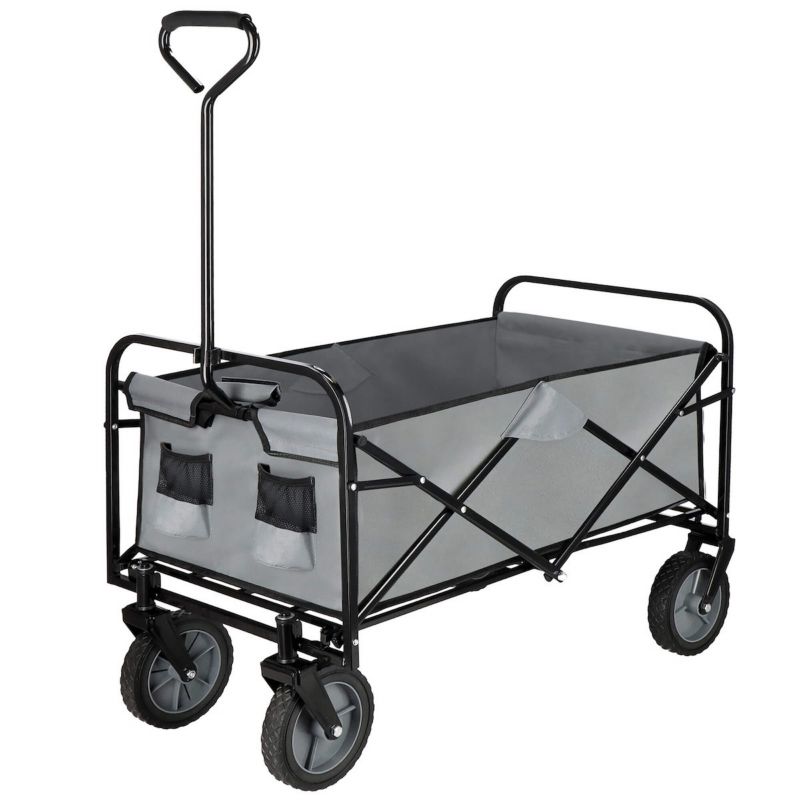 Wózek transportowy ogrodowy Springos składany 80 kg szaro-czarny 1 szt.