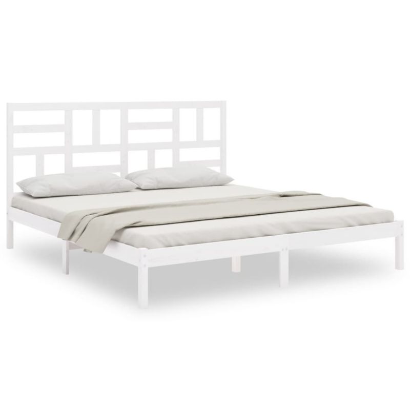 Łóżko drewniane WaszeMeble 200x200 cm biała WM-3105971 1 szt.