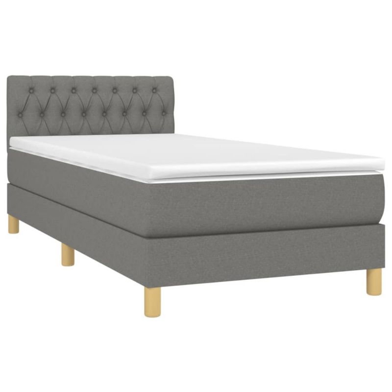 Łóżko kontynentalne WaszeMeble 80x200 cm ciemnoszara WM-3133910 1 szt.
