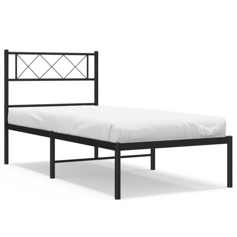 Łóżko metalowe WaszeMeble 90x190 cm czarny WM-372269 1 szt.