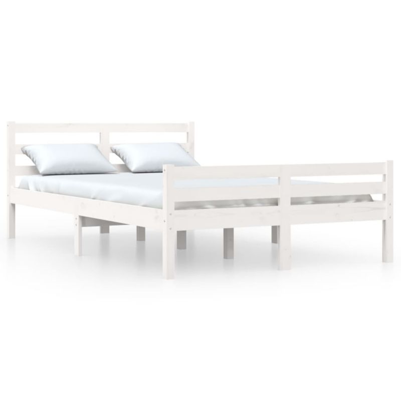 Łóżko drewniane WaszeMeble 135x190 cm biała WM-814795 1 szt.