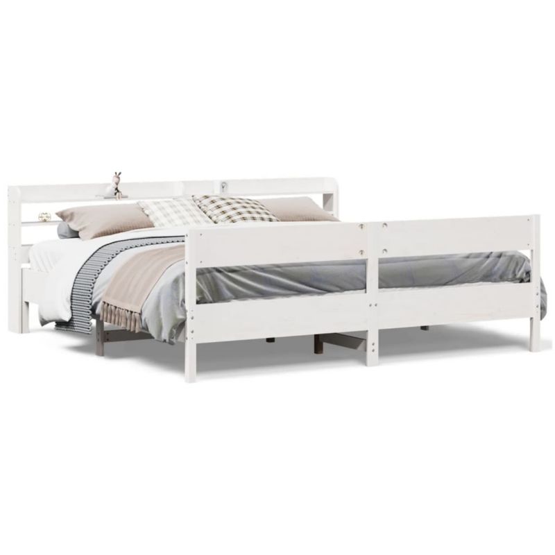 Łóżko drewniane WaszeMeble 200x200 cm białe WM-3306916 1 szt.
