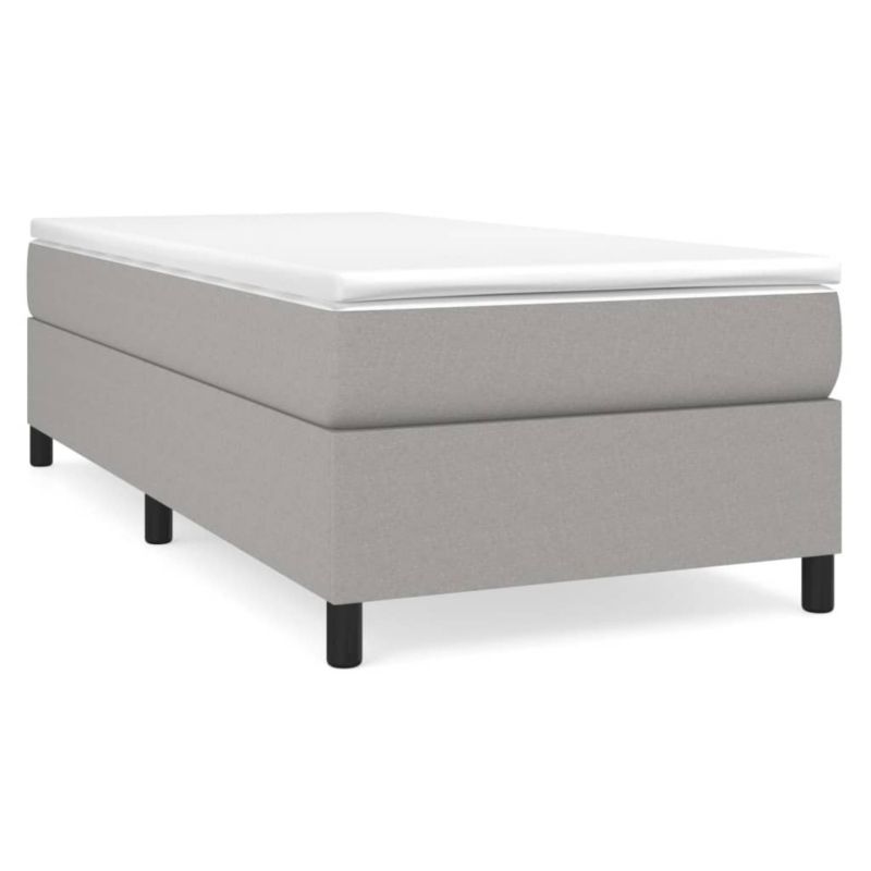 Łóżko kontynentalne WaszeMeble 90x200 cm jasnoszare WM-3144391 1 szt.