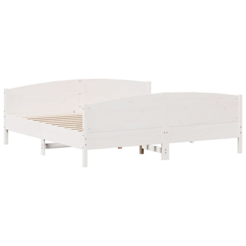 Łóżko drewniane WaszeMeble 200x200 cm białe WM-3216162 1 szt.