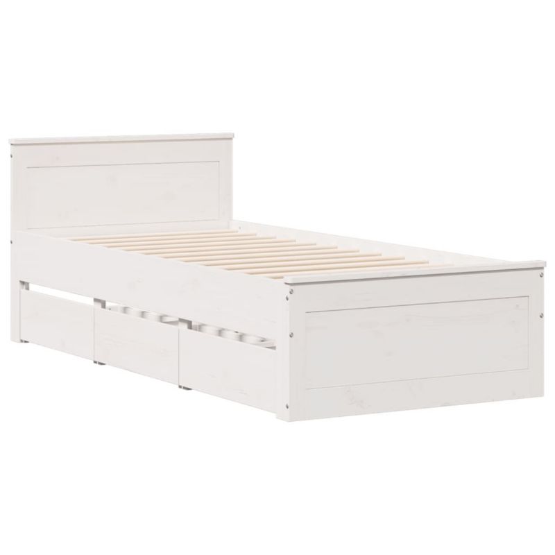 Łóżko drewniane WaszeMeble 90x200 cm biała WM-3308775 1 szt.