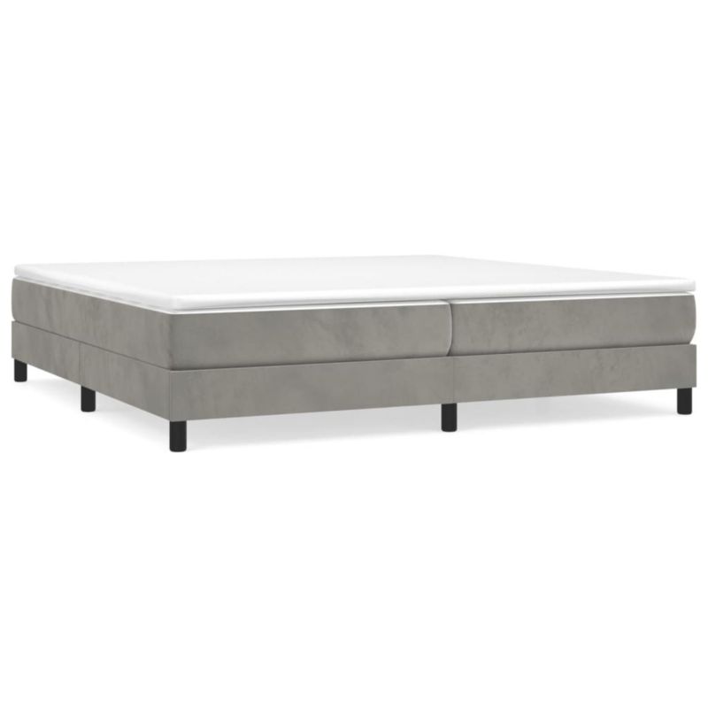 Łóżko kontynentalne WaszeMeble 200x200 cm jasnoszare WM-3144351 1 szt.