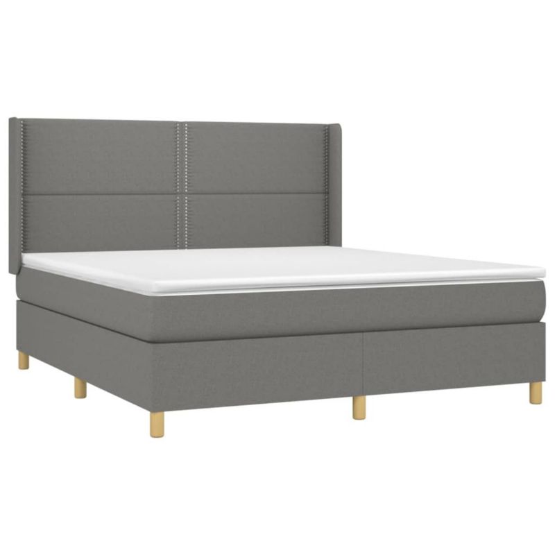 Łóżko kontynentalne WaszeMeble 180x200 cm ciemnoszara WM-3138814 1 szt.