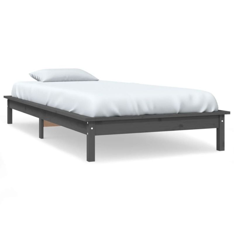 Łóżko drewniane WaszeMeble 90x190 cm szara WM-820573 1 szt.