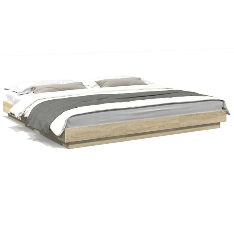 Łóżko drewniane WaszeMeble 200x200 cm brązowe WM-3281163 1 szt.