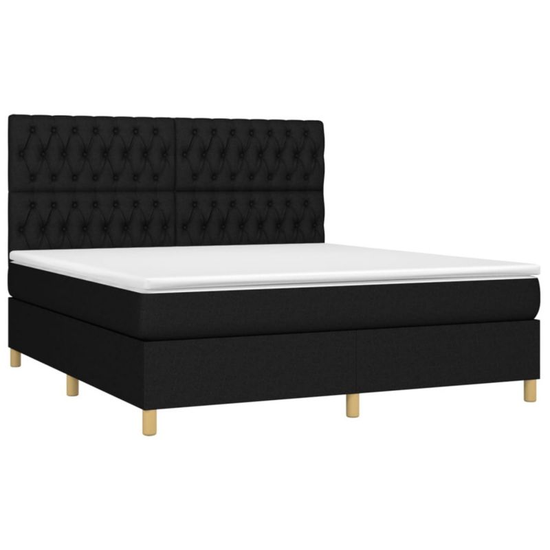Łóżko kontynentalne WaszeMeble 180x200 cm czarne WM-3135695 1 szt.