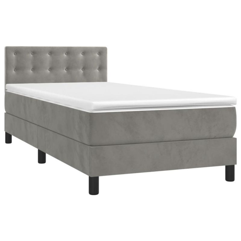 Łóżko kontynentalne WaszeMeble 80x200 cm szare WM-3134609 1 szt.