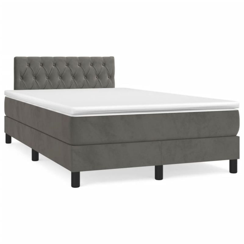 Łóżko kontynentalne WaszeMeble 120x190 cm ciemnoszare WM-3269856 1 szt.