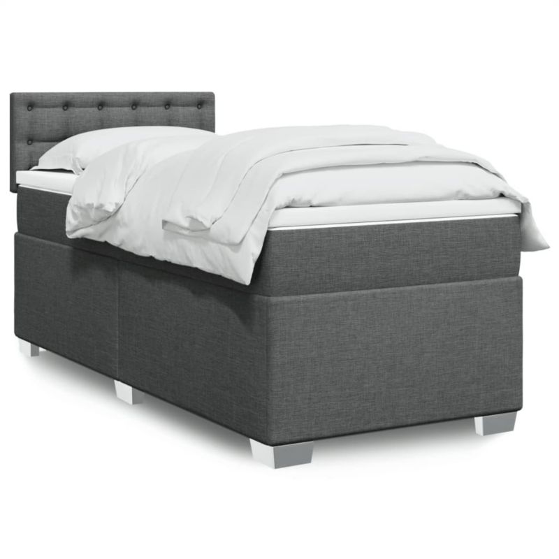 Łóżko kontynentalne WaszeMeble 90x190 cm ciemnoszara WM-3285758 1 szt.