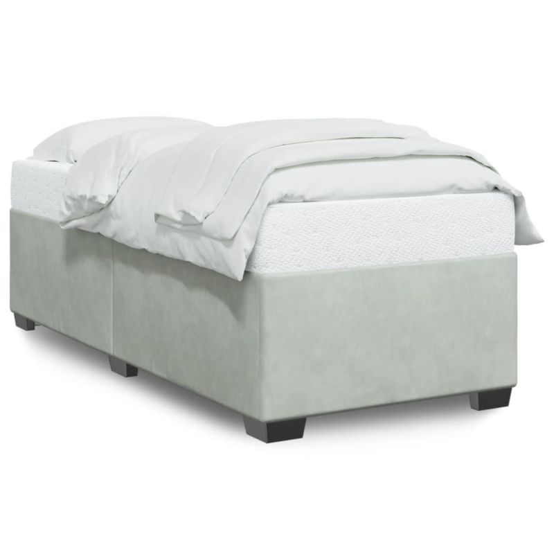 Łóżko tapicerowane WaszeMeble 90x190 cm jasnoszare WM-3284601 1 szt.