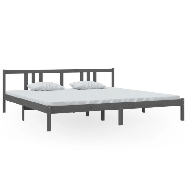 Łóżko drewniane WaszeMeble 200x200 cm szara WM-814906 1 szt.