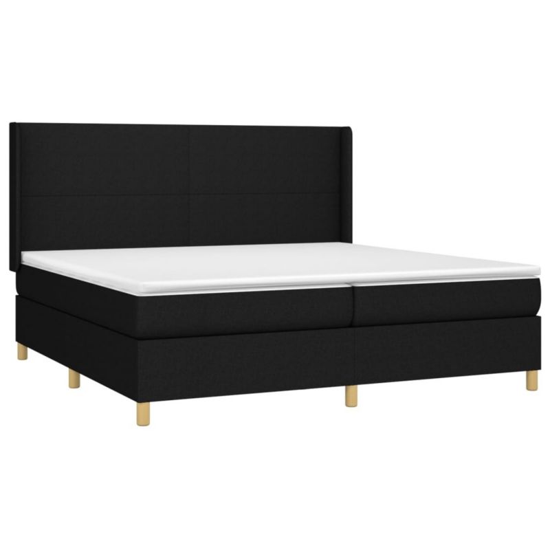 Łóżko kontynentalne WaszeMeble 200x200 cm czarne WM-3138743 1 szt.