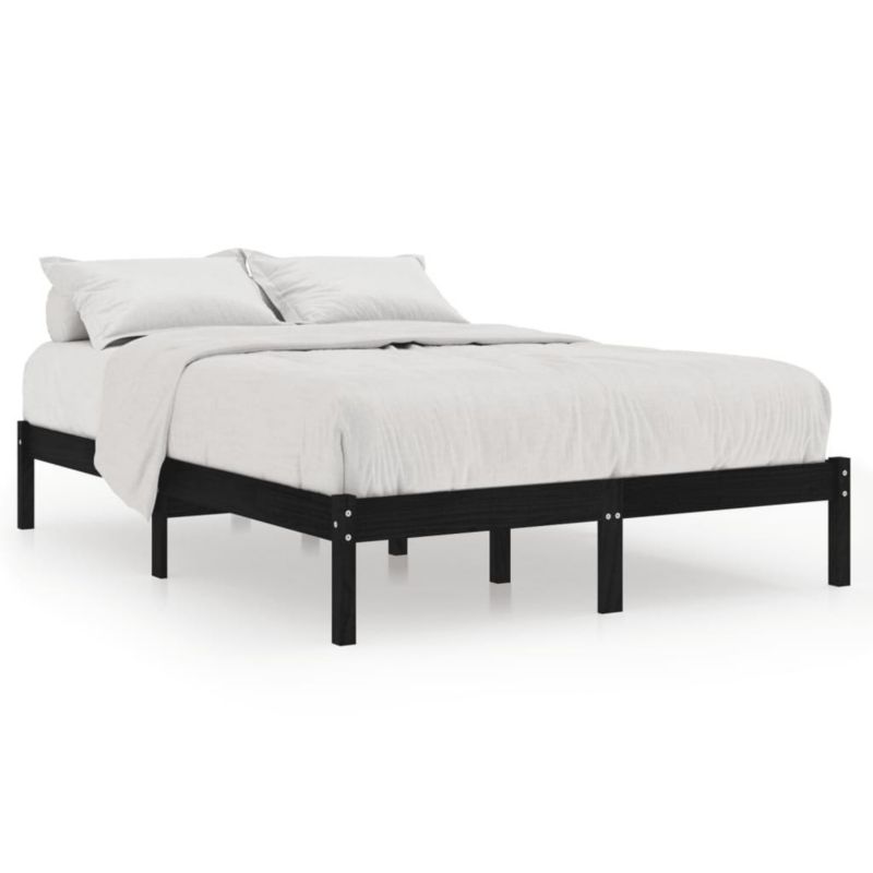 Łóżko drewniane WaszeMeble 135x190 cm czarna WM-809996 1 szt.