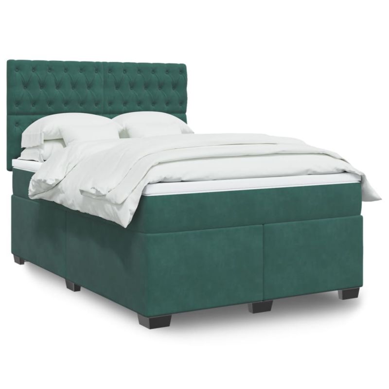 Łóżko z materacem WaszeMeble 140x190 cm zielony WM-3293215 1 szt.