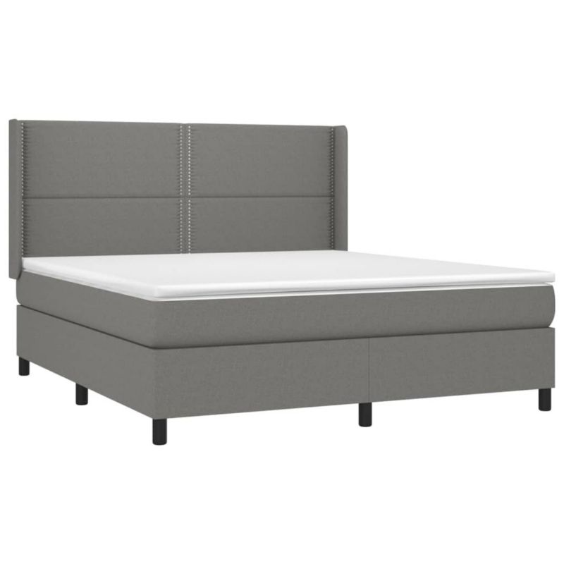 Łóżko kontynentalne WaszeMeble 180x200 cm ciemnoszara WM-3138254 1 szt.