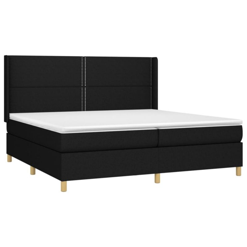 Łóżko kontynentalne WaszeMeble 200x200 cm czarne WM-3138823 1 szt.