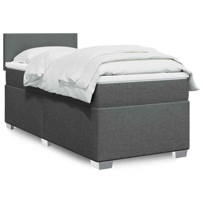 Łóżko kontynentalne WaszeMeble 90x190 cm ciemnoszara WM-3285737 1 szt.