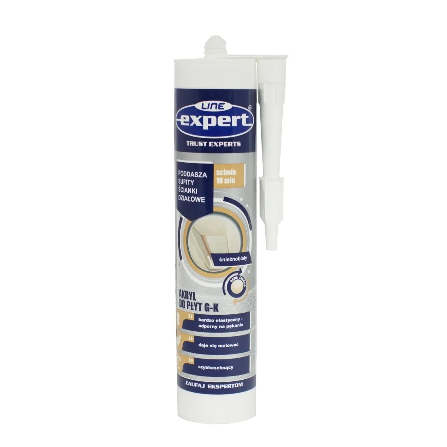 Expert Line Uszczelniacz akrylowy do płyt G-K biały 280 ml