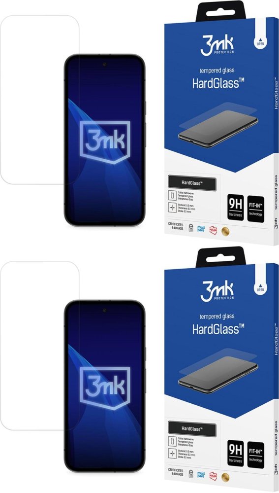 2x Szkło hartowane 3mk HardGlass, wzmocnione, do Google Pixel 10A