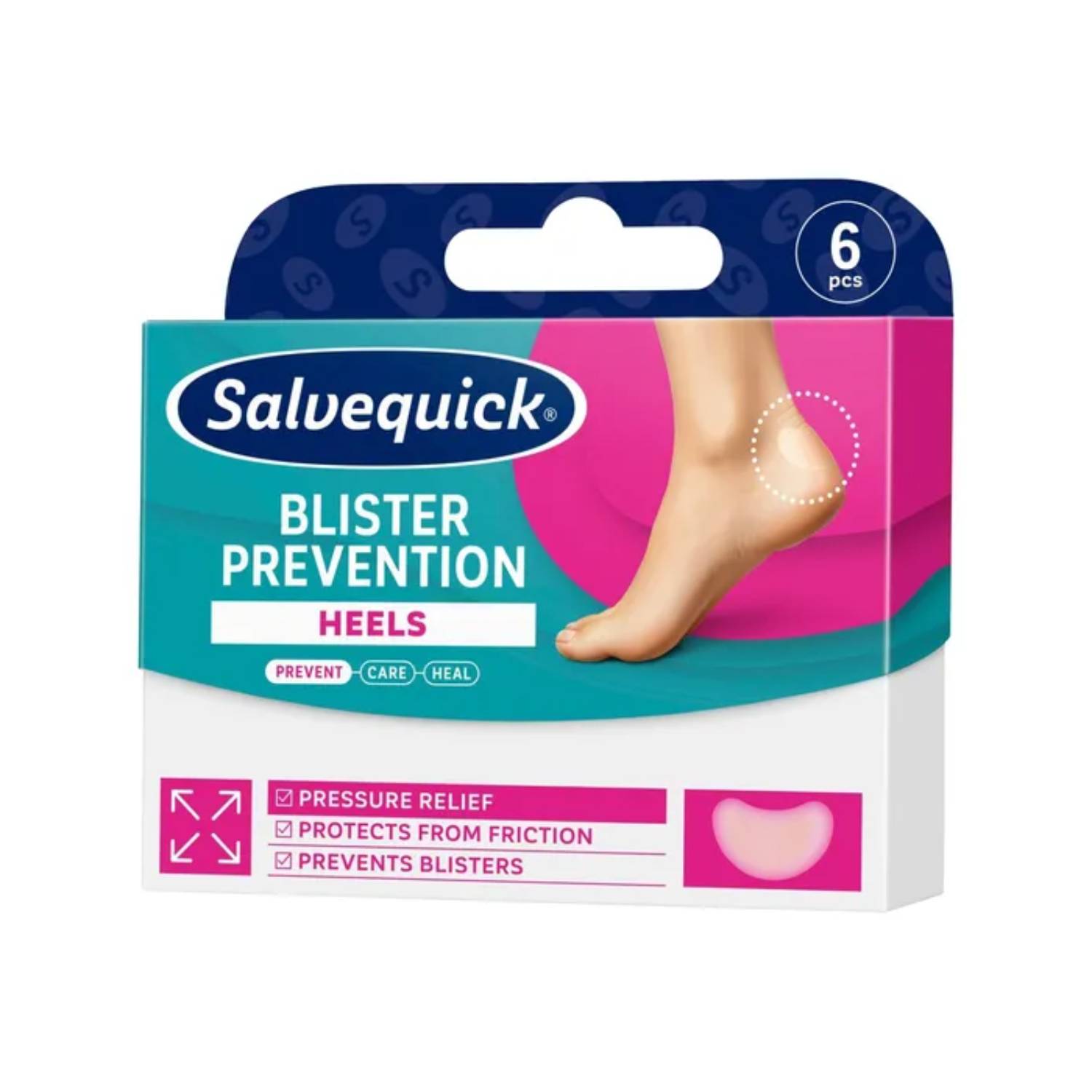 Salvequick foot care - plastry na pęcherze, 6 sztuk