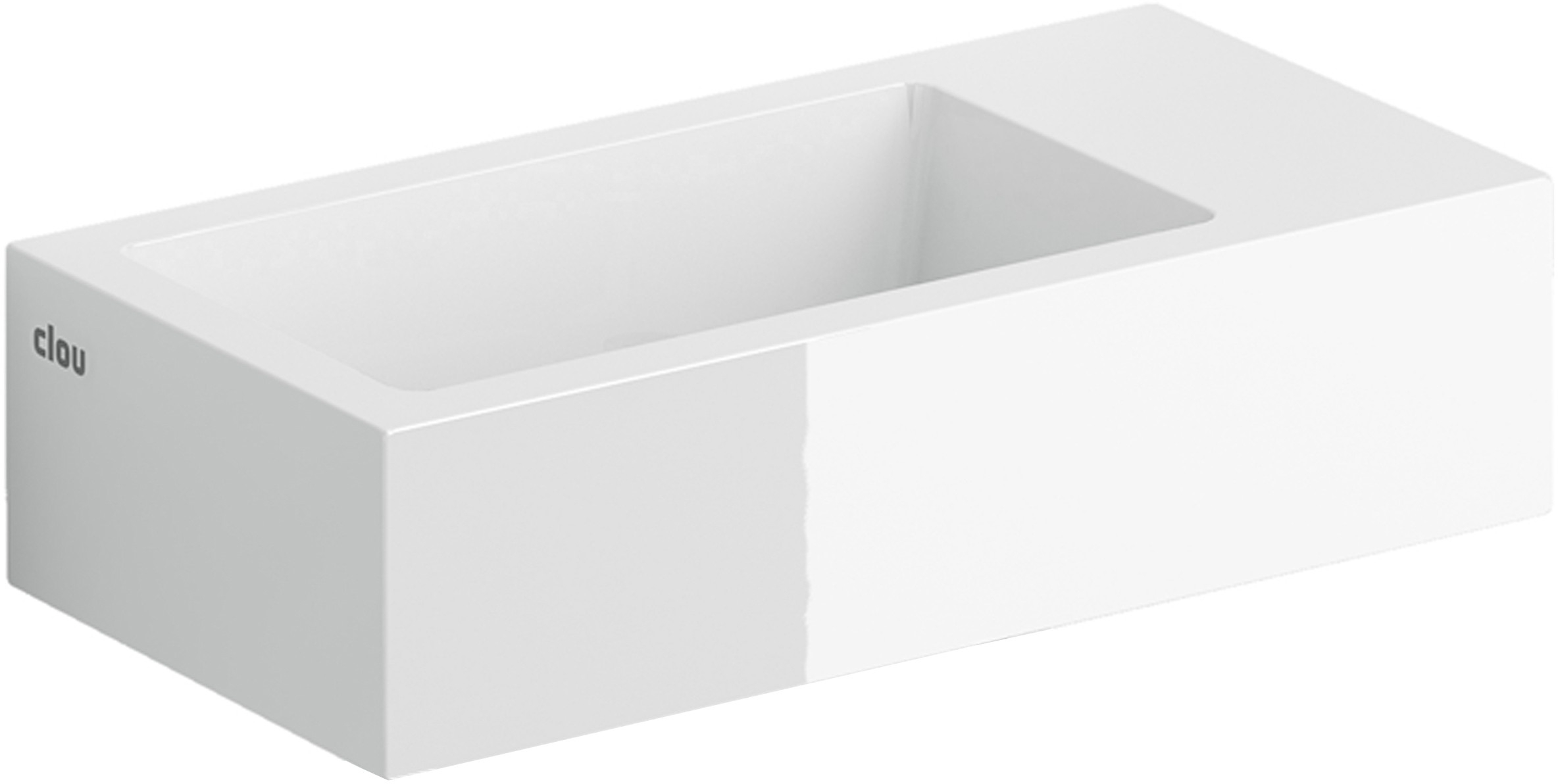 Clou Flush umywalka 36x18 cm prostokątna ścienna-nablatowa biała CL/03.08031