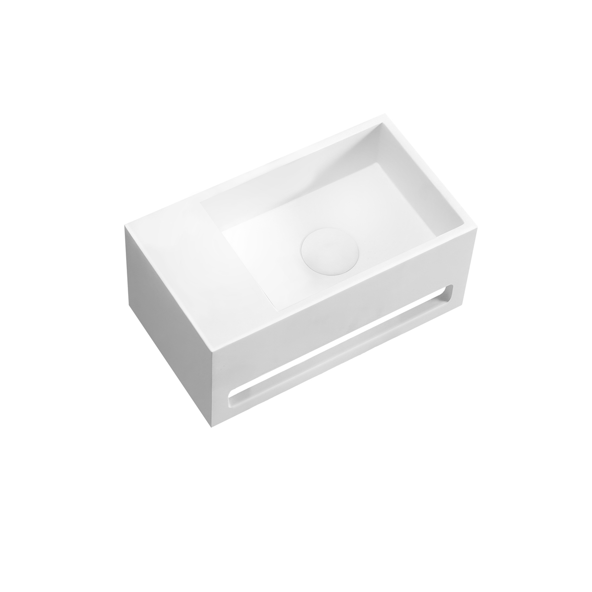 Oltens Fri umywalka 35,5x20 cm ścienna LavaForm lewa biały mat 40006900 - Wysyłka w 24h