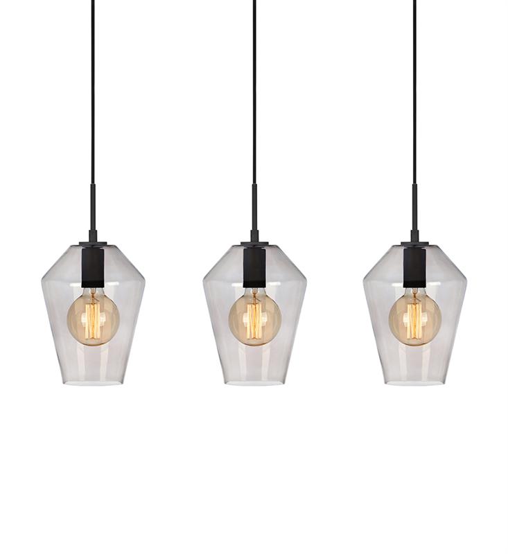 Markslöjd Retro lampa wisząca 3x60W czarny/przydymiony 107132